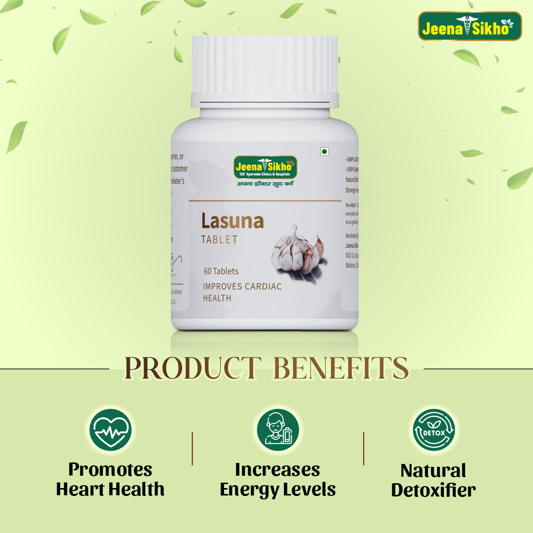 Lasuna Tablets | 60 Tablets M/s shree Dhanwantri Herbals