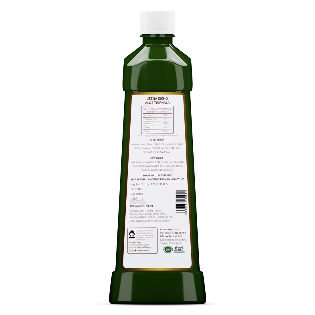 Aloe Triphala Juice | 750 ml - Jeenasikho Shop