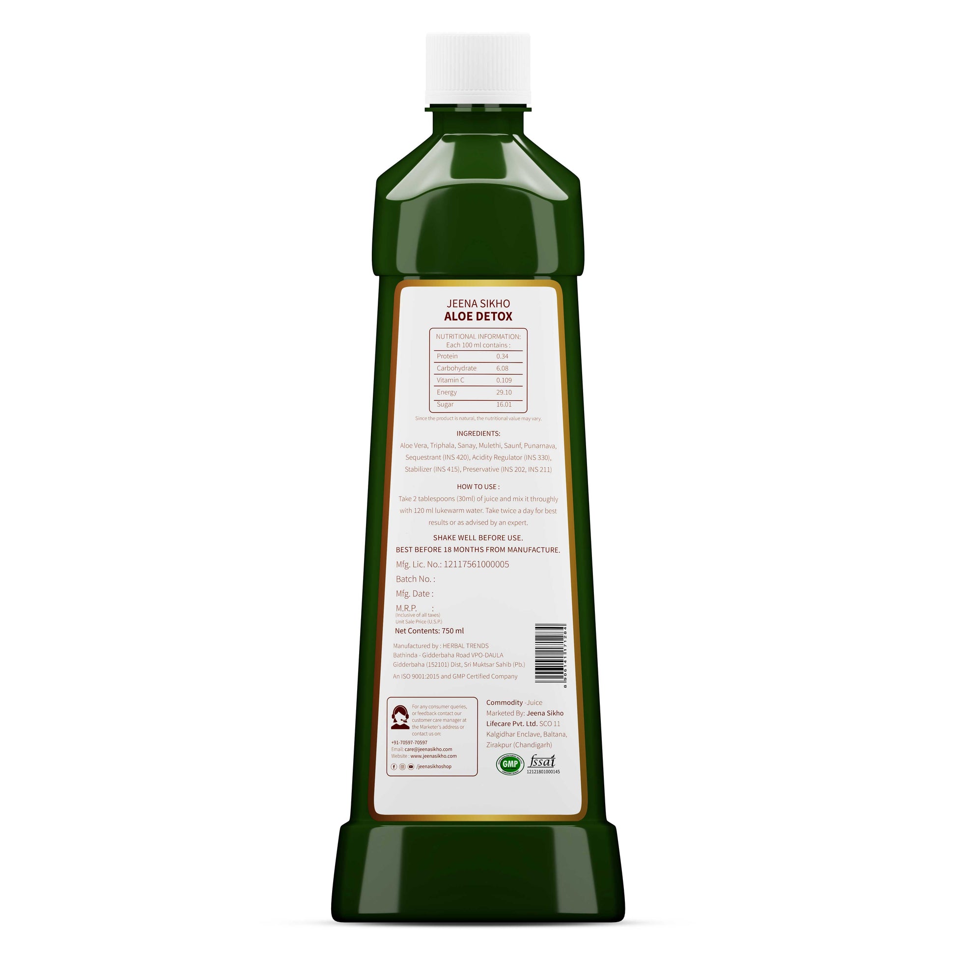Aloe Detox Juice | 750 ml - Jeenasikho Shop