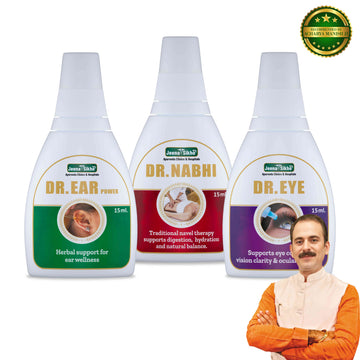 Triple Sense Dr.Ear 15ml + Dr. Nabhi 15ml + Dr. Eye 15ml Combo Pack | For Eye, Ear, & Wellness Care Kit