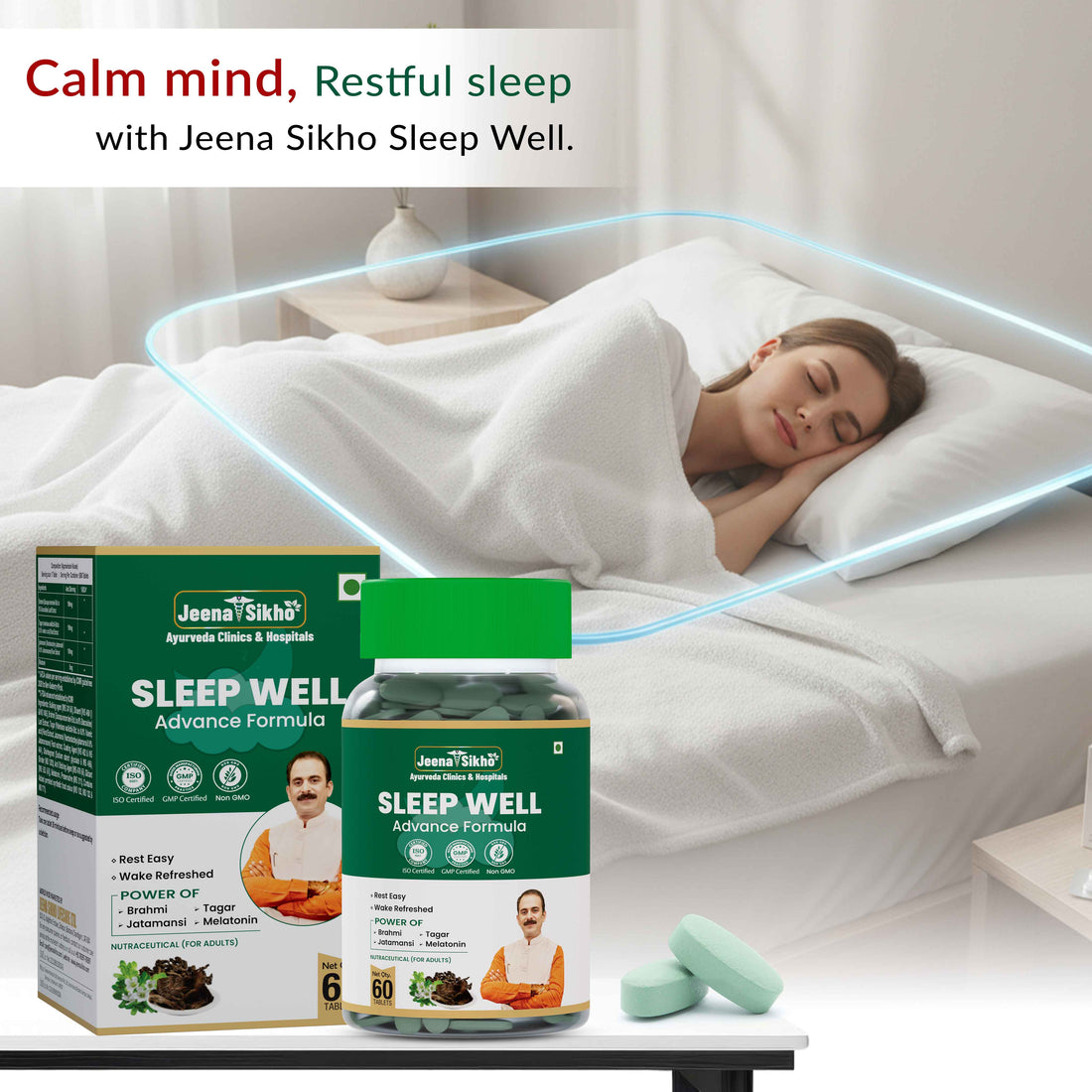 Sleep Well | Ayurvedic Herbal Tablets for Stress Support & Deep Sleep