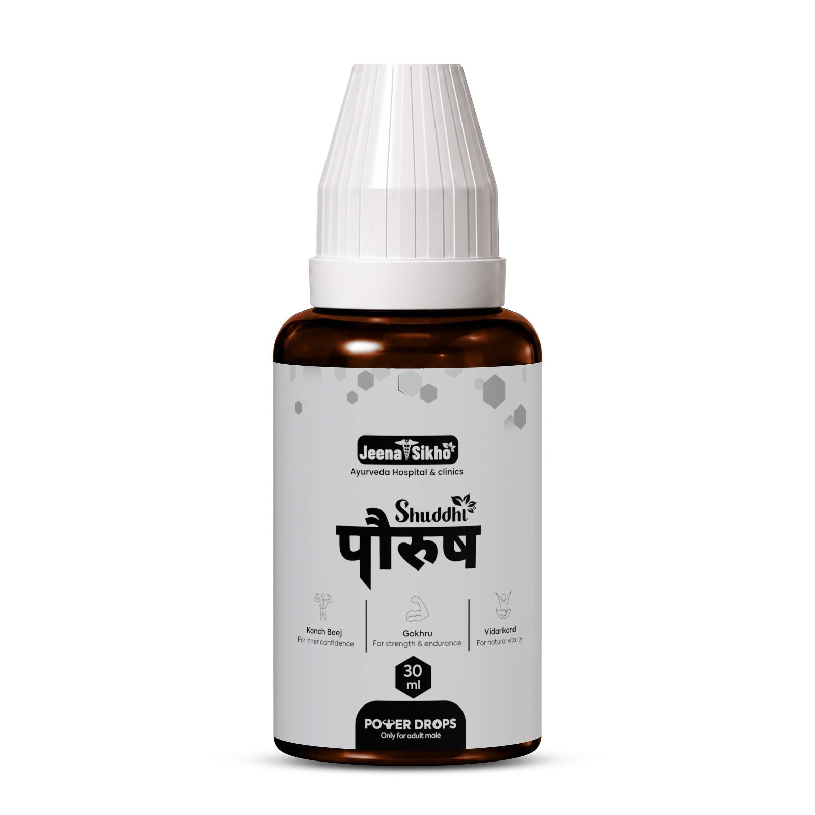 Paurush Power Drop | Ayurvedic Vitality Drops for Men | Helps with Strength, Stamina & Daily Wellness