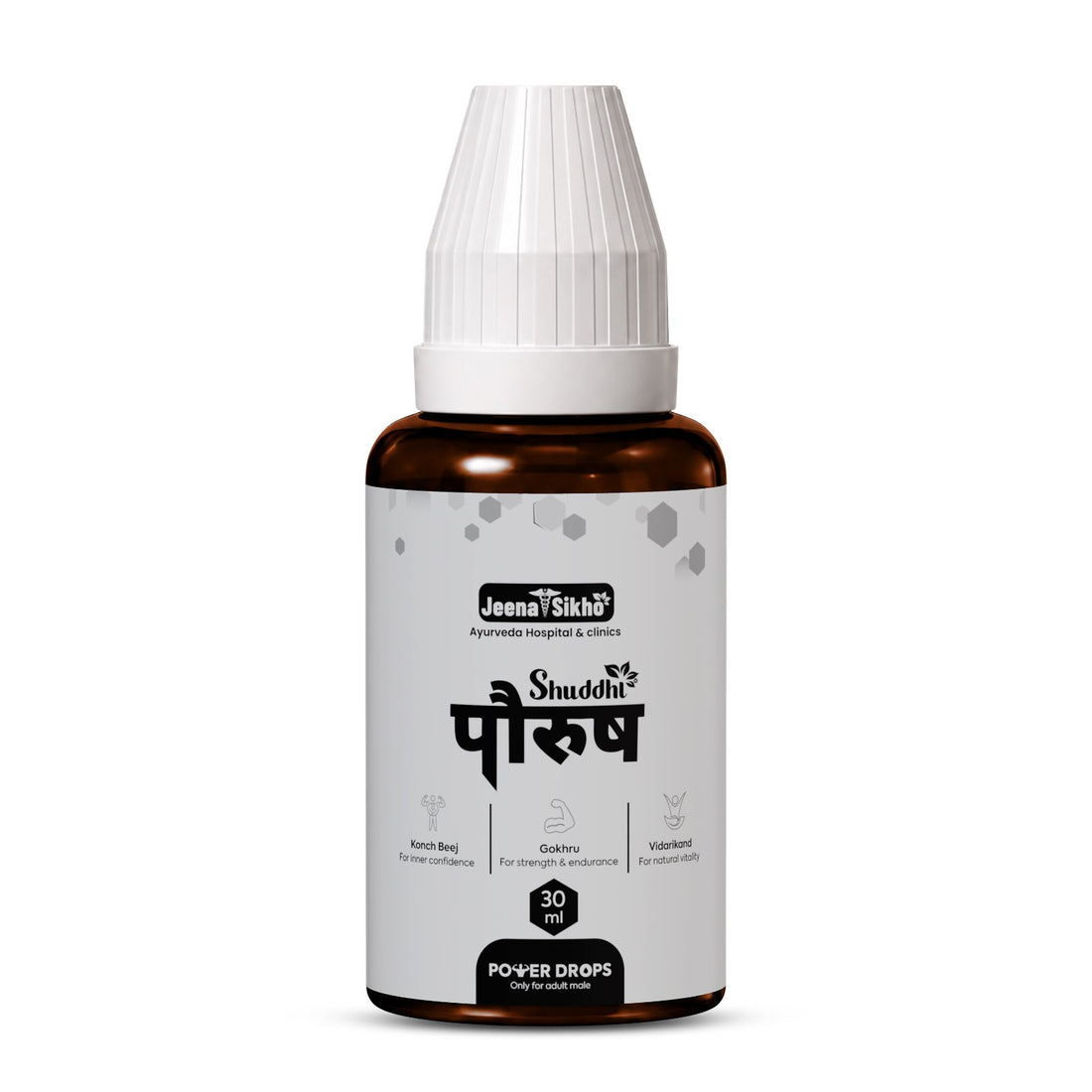 Paurush Power Drop | Ayurvedic Vitality Drops for Men | Helps with Strength, Stamina & Daily Wellness