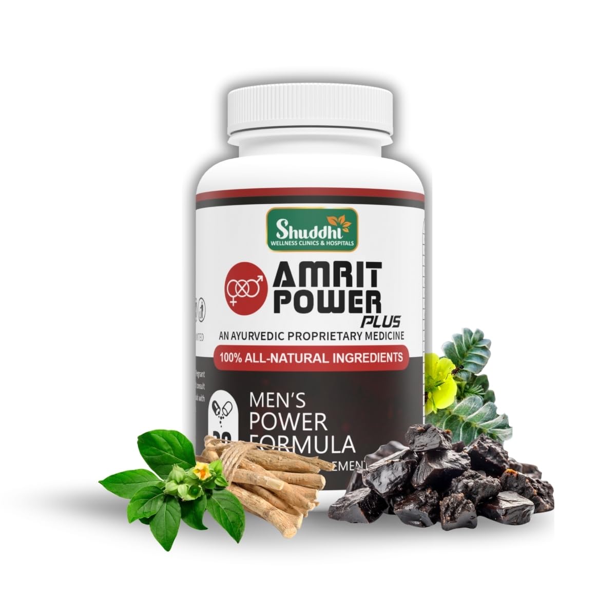 Amrit Power Plus | Increases Stamina & Strength In Men, 30 Capsules