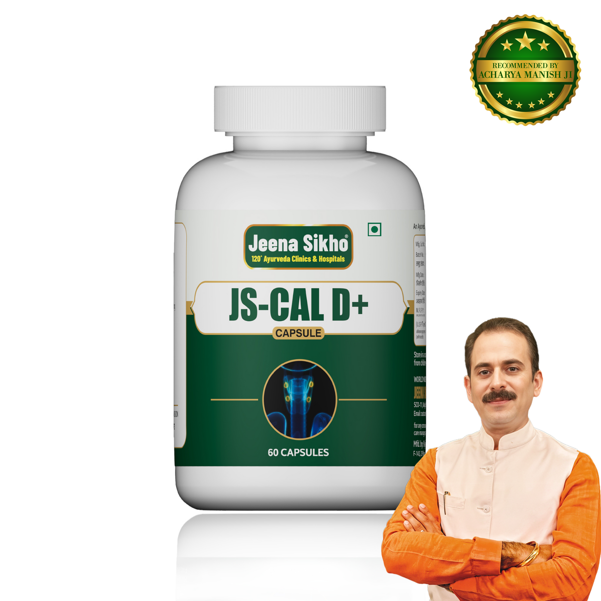 JS-CAL D+ Capsules | For Bone Health & Wellness, 60 Capsules