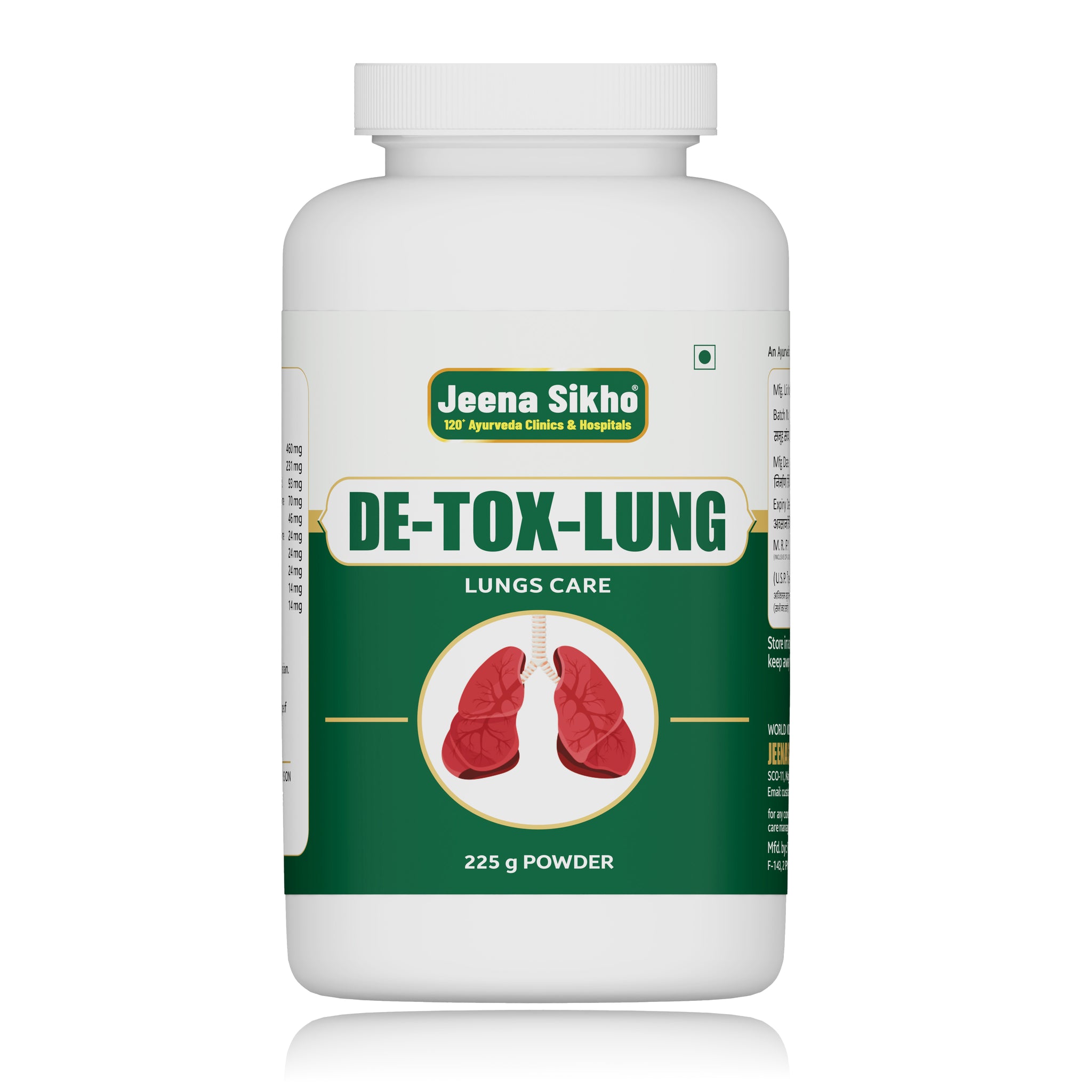 De-Tox Lung Churna | Lungs Detox Supplement, 225gm