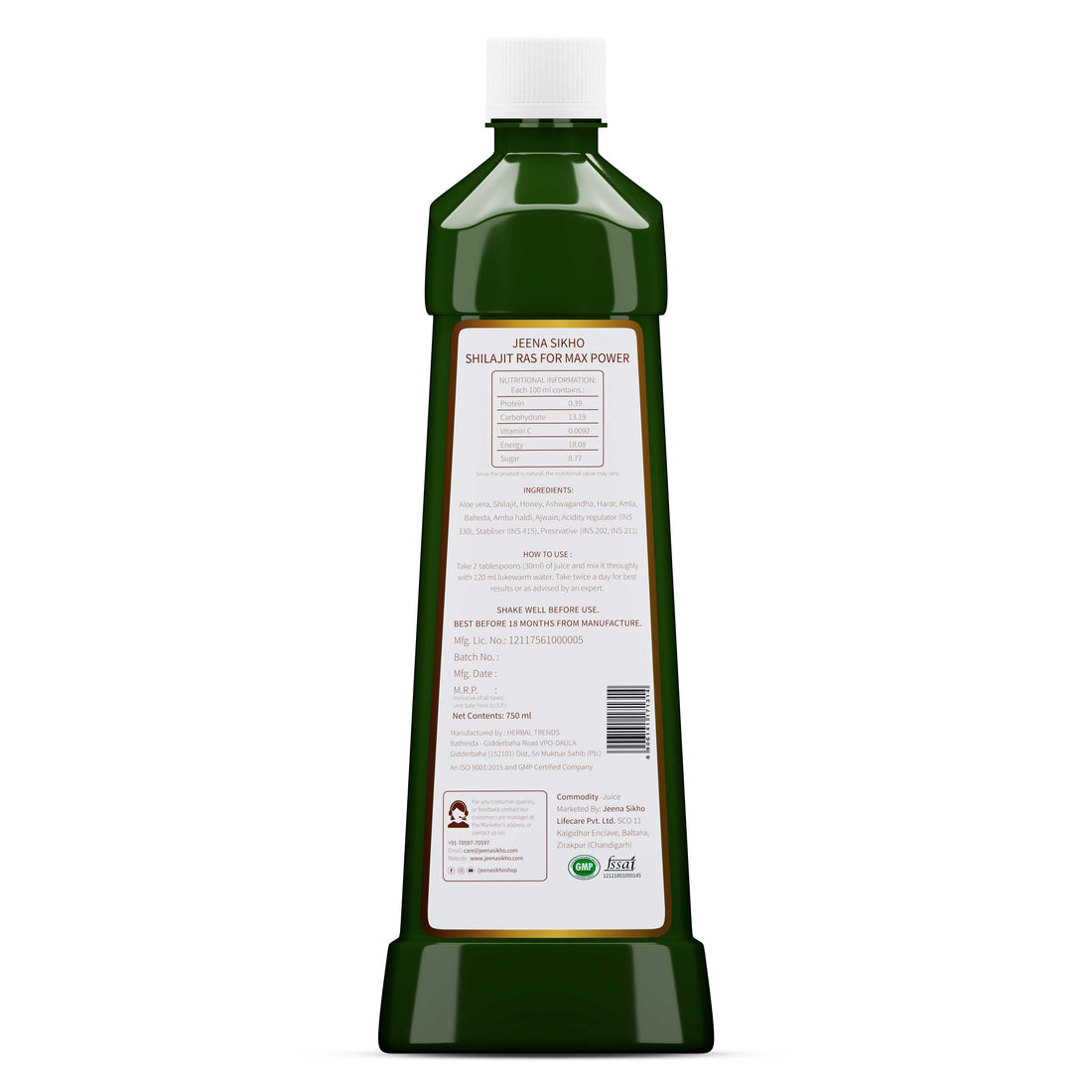 Shilajit Ras For Max Power Juice | 750 ml - Jeenasikho Shop