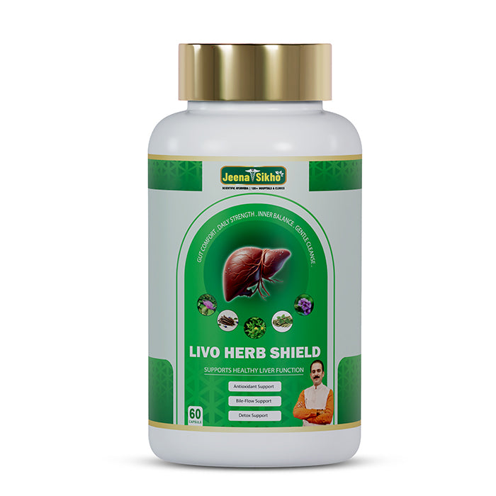 Livo Herb Shield | Ayurvedic Liver Care with Kalmegh, Kutki, & Guduchi | For Daily Liver Protection, Detox & Metabolic Balance | Maintains Healthy Liver Function