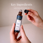 Grovya Organics Aura Woody Liora Roll-On | Natural Woody Perfume Oil with Amber Resin & Essential Oils | Alcohol-Free Long-Lasting Fragrance