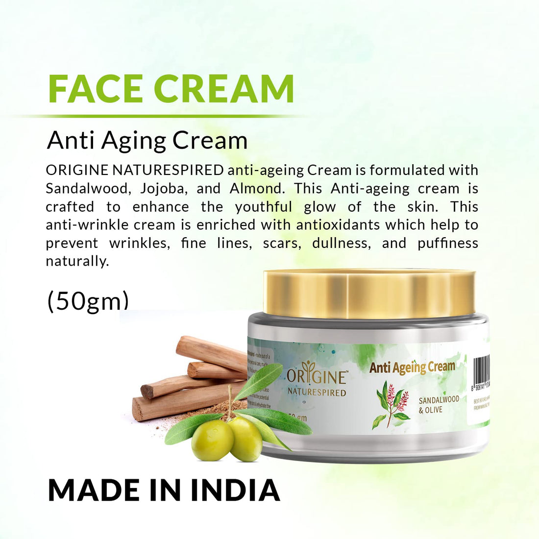 Anti-Ageing Cream | For Removing Wrinkles & Fine Lines, 50gm