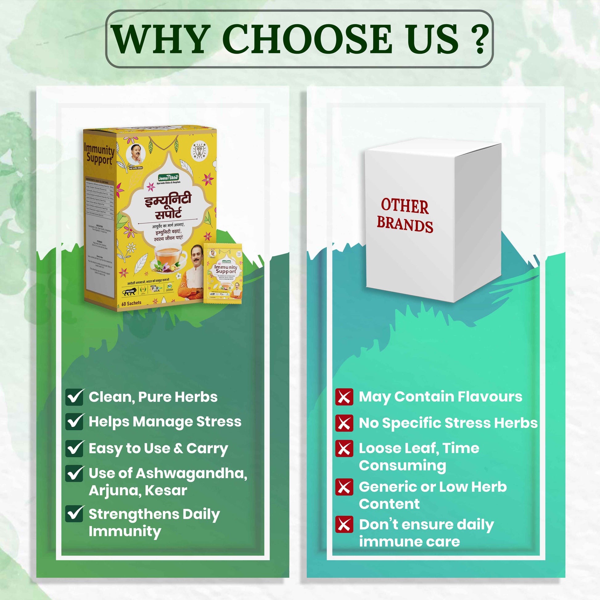 Immunity Support | Natural Herbal Tea For Immunity, 60 Sachets - Jeenasikho Shop