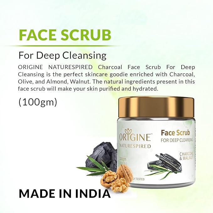 Face Scrub for Deep Cleansing | With Activated Charcoal, 100gm