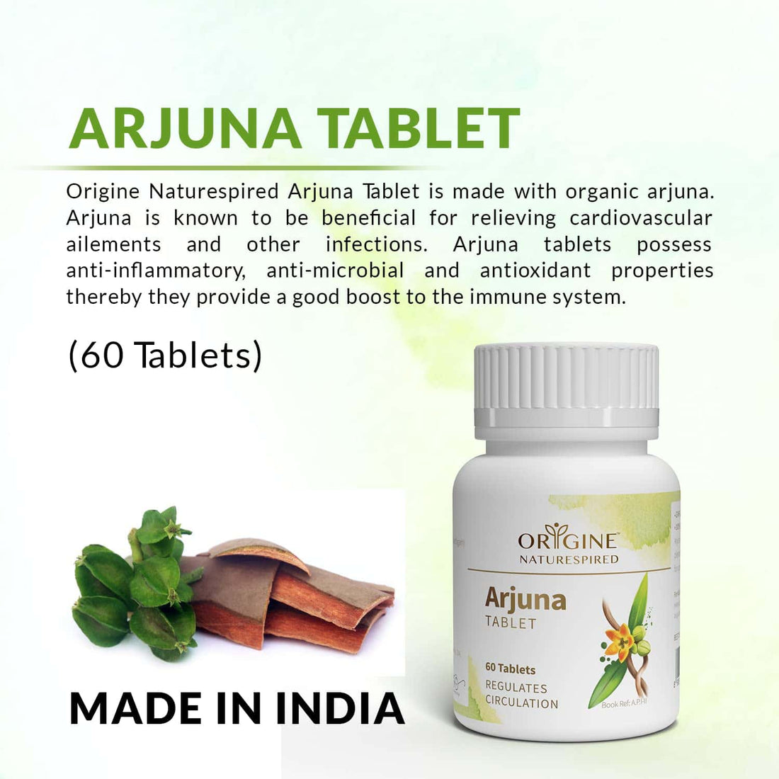 Arjuna Tablets | Effective For Cholestrol & Heart Health, 60 Tablets