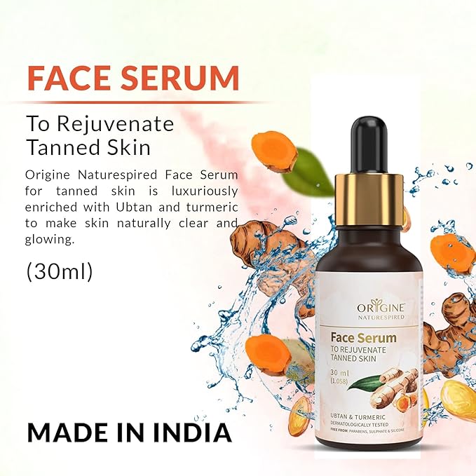 Face Serum to Rejuvenate Tanned Skin | Restore Radiance to Tanned Skin, 30ml