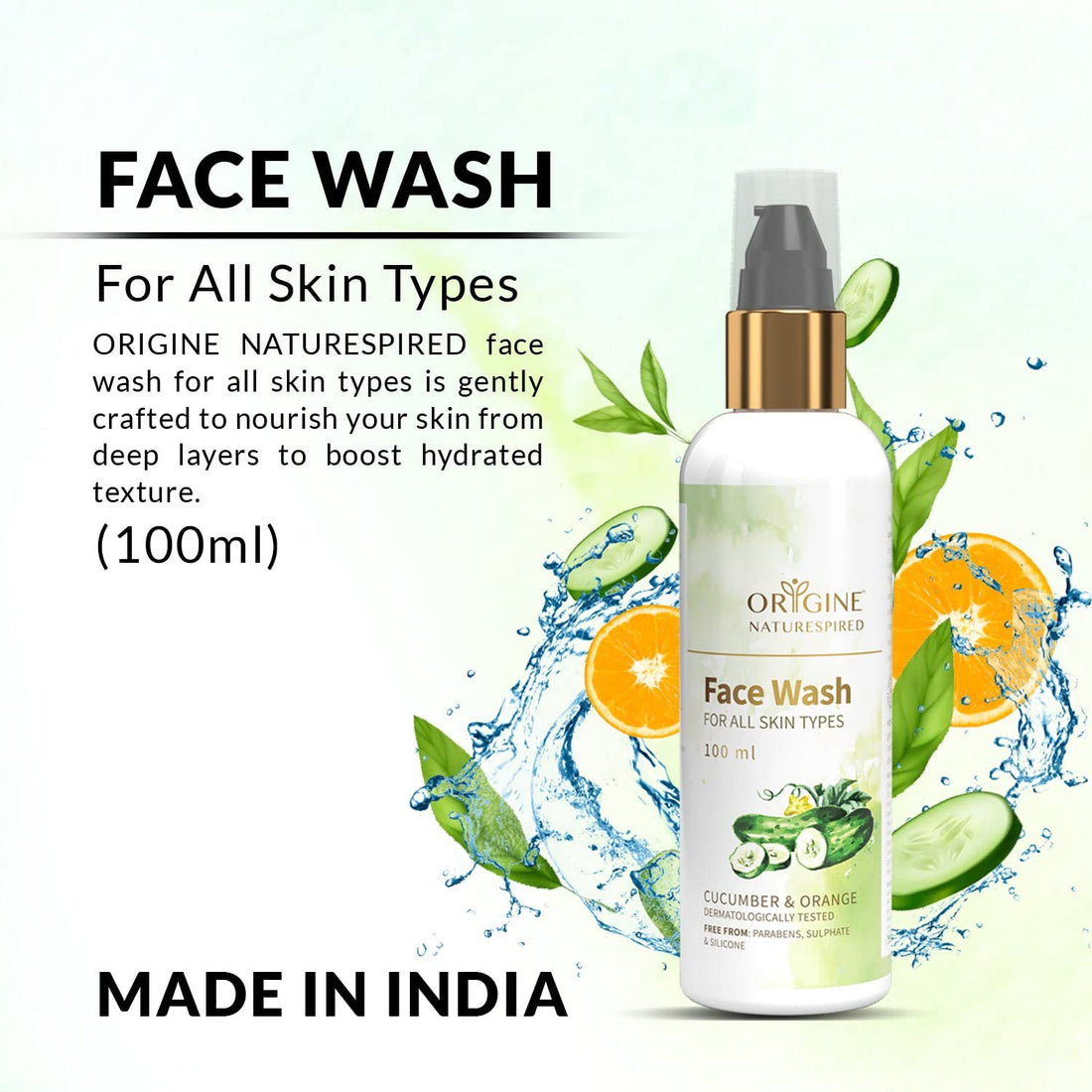 Face Wash For All Skin Types | For Gentle Cleanse & Hydration, 100ml