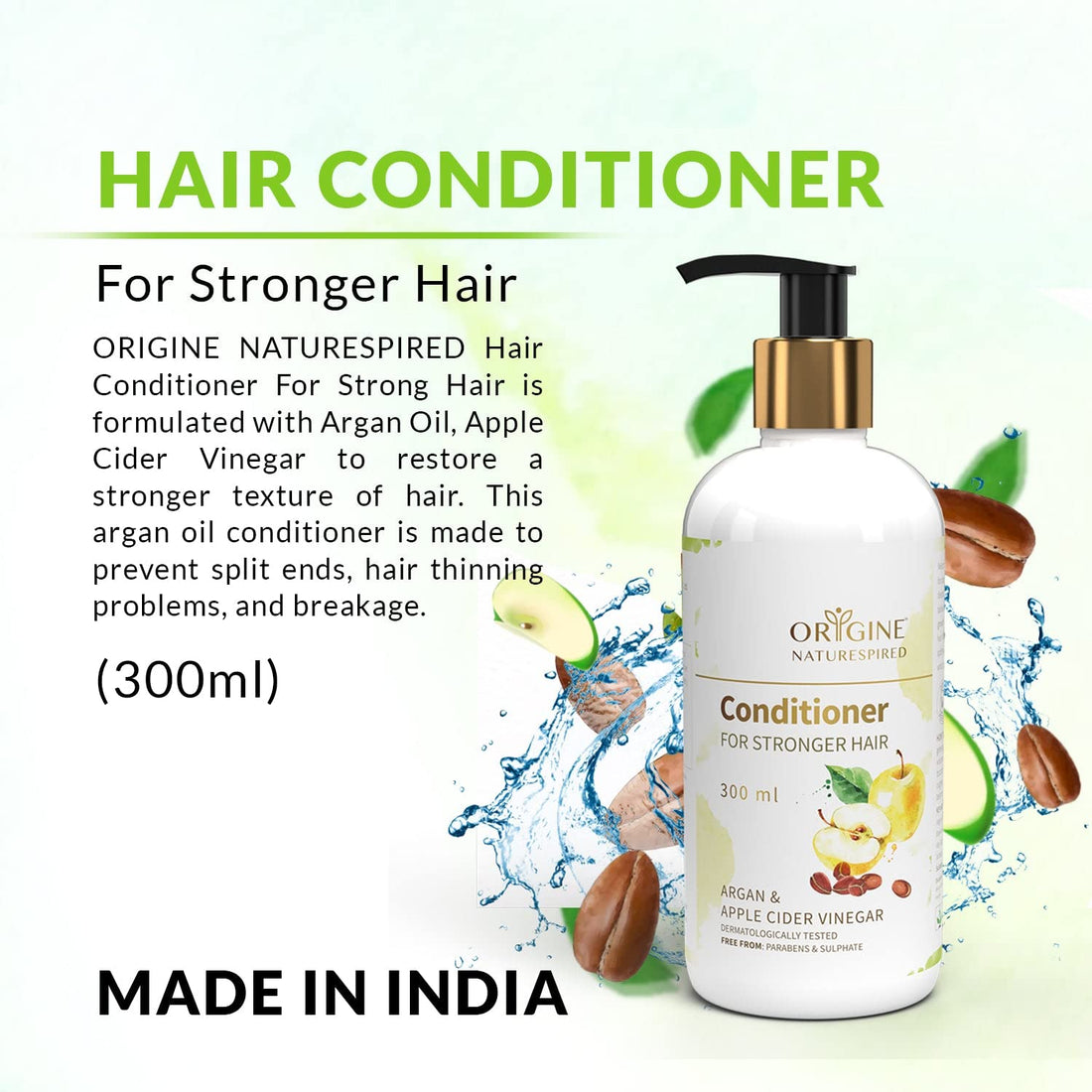 Hair Conditioner For Stronger Hair With Apple Cider Vinegar | Maintains Hair Strength, 300ml