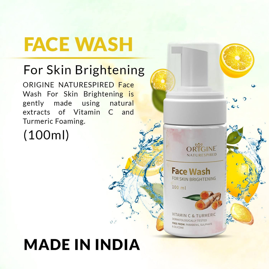 Foaming Face Wash For Glowing & Brightening Skin | Brightens Your Skin, 100ml