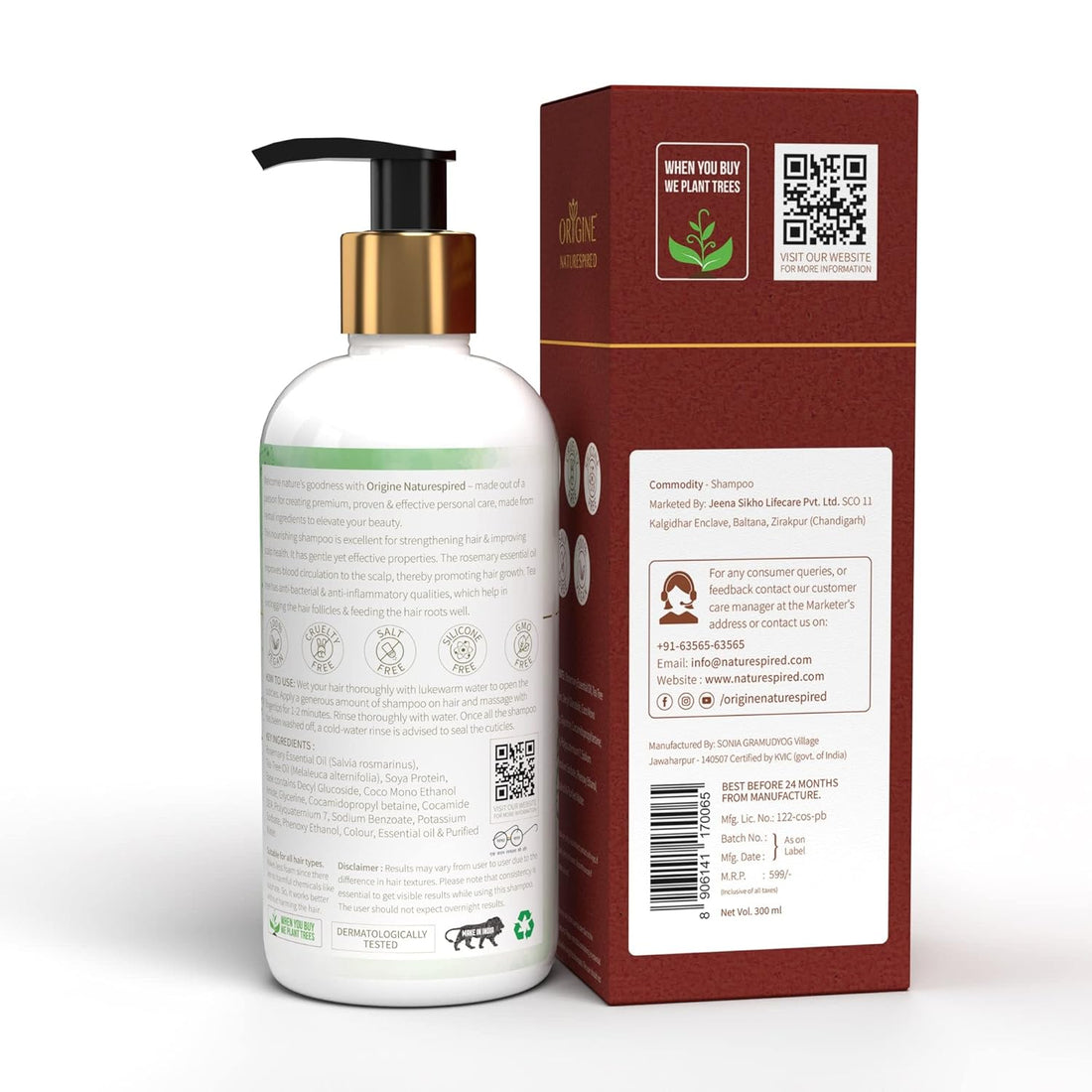 Tea Tree Shampoo For Hair Strengthening |  Increases Stronger Hair Growth, 300ml