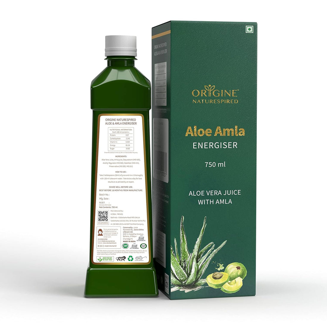 Aloe Amla Juice | For Immunity, Digestion & Detox, 750ml