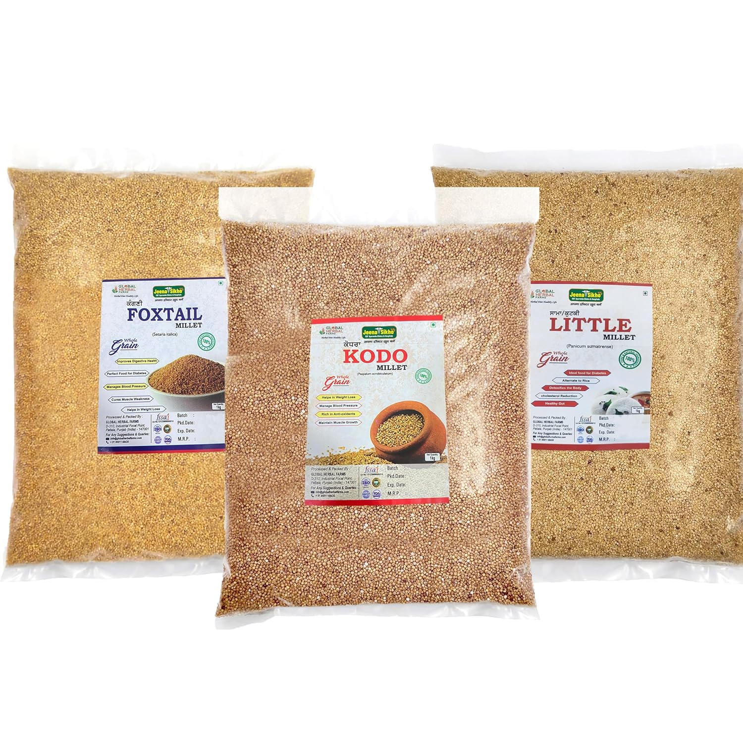 Foxtail Millet, Little Millet & Kodo Millet Combo