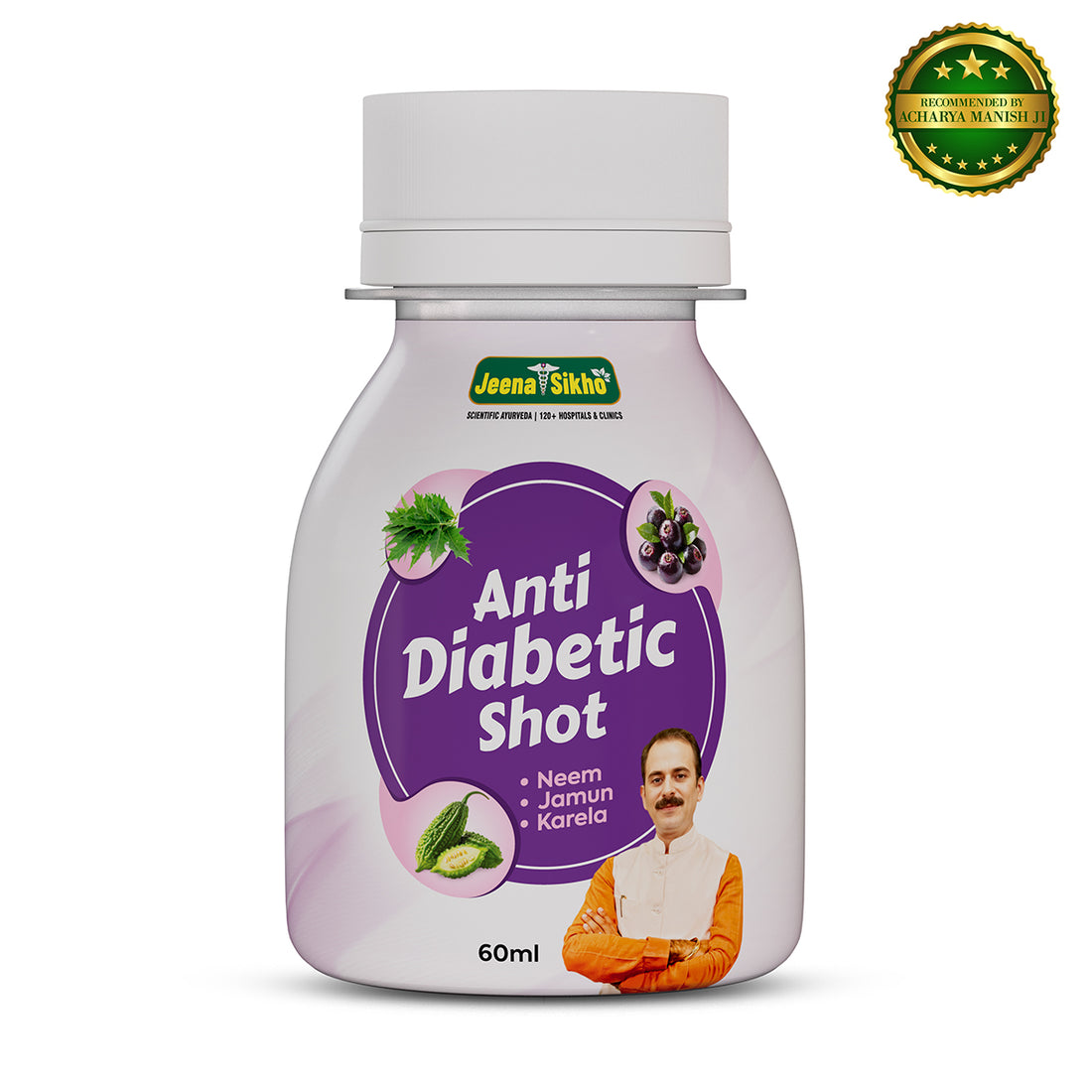 Anti Diabetic Shot | Ayurvedic Blood Sugar & Metabolic Support | Shot 60 ml Pack of 9