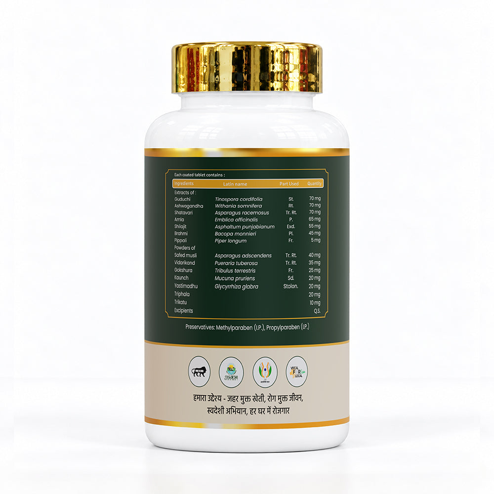 Arogyam Vati | Ayurvedic Herbal Tablets for Energy, Strength & Daily Vitality | Ashwagandha, Shilajit & Brahmi, 60 Tablets