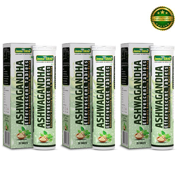 Ashwagandha Effervescent Tablets | For Daily Energy, Focus & Sleep Routine