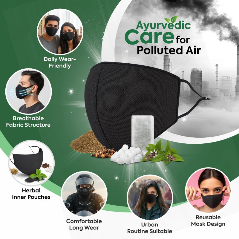 Daily wear-friendly, breathable mask for herbal lungs care