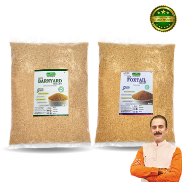 Barnyard 1 kg & Foxtail 1 kg Millets Combo Pack | Good For Overall Health