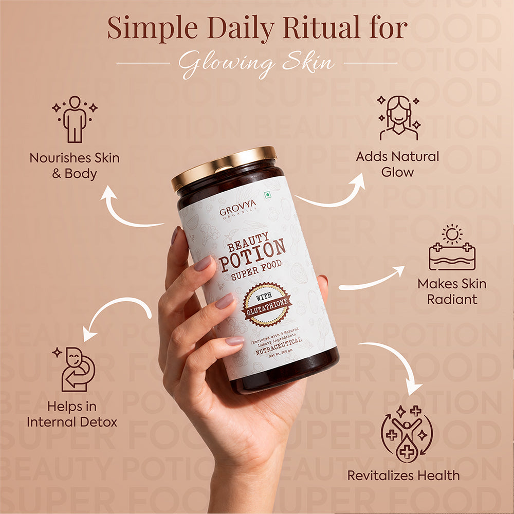 Beauty Potion Super Food | With Glutathione, Vitamin B3 & Botanical Extracts | Daily Skin Nutrition & Radiance Support