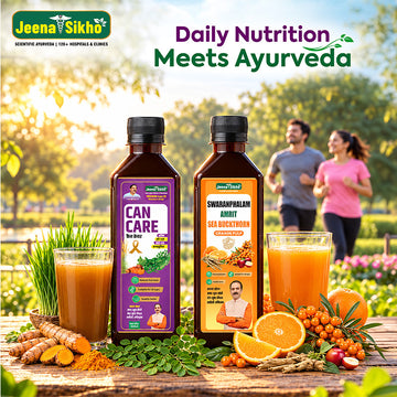 Cancer & Immunity Wellness Combo | Jeena Sikho Can Care Juice & Swaranphalam Amrit Sea Buckthorn Juice | Ayurvedic Wellness Support | 2-Product Set