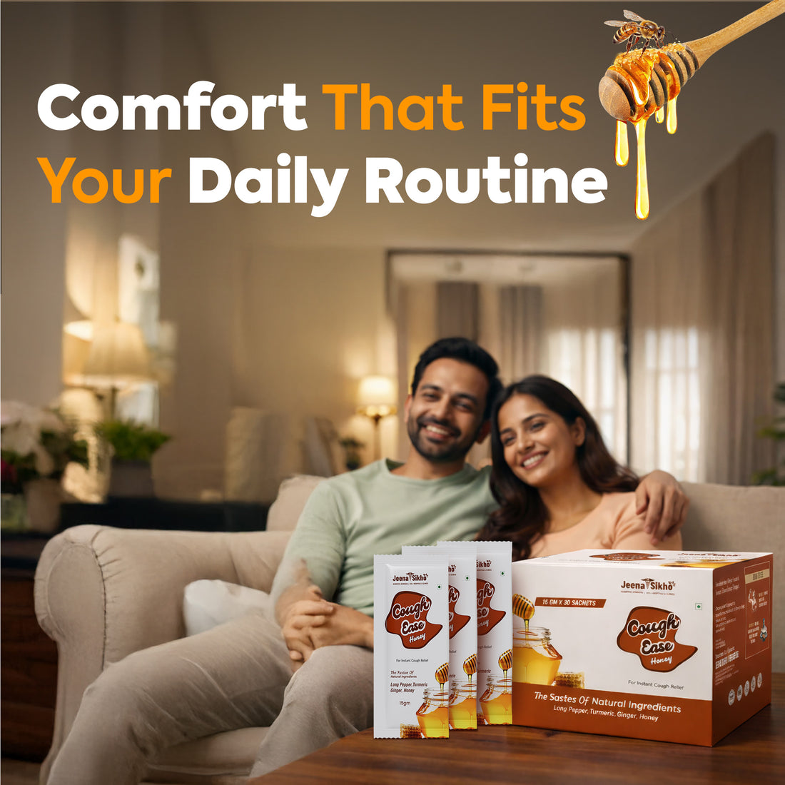 Lungs care with convenient honey sachets