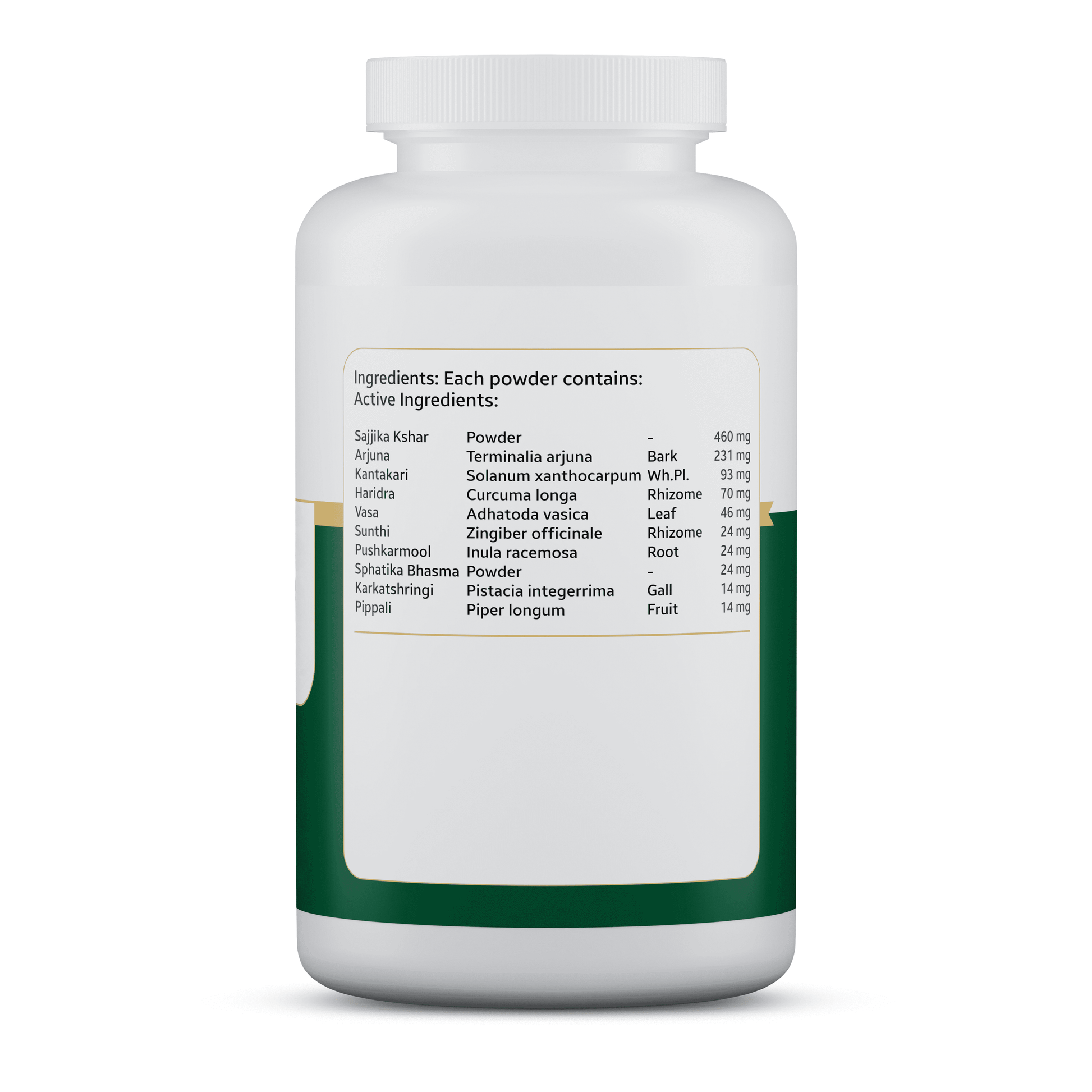 Lungs care herbal ingredient list