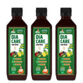 BP care with three juice bottles