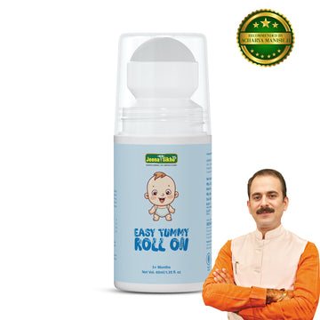 Easy Tummy Roll On | Ayurvedic Baby Roll On with Hing, Saunf & Peppermint Oils | Gentle Baby Tummy Massage Oil for Colic, Gas & Bloating Comfort, 40 ml