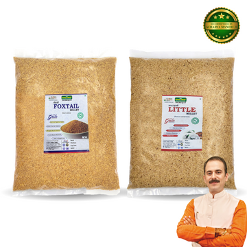 Little Millet 1 kg & Foxtail 1 kg Millet Combo Pack |  Great For Digestion & Energy