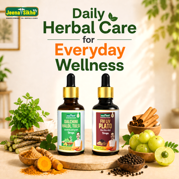 Dalchini Haldi Tulsi & FIV LIV Combo | Ayurvedic Immunity & Liver Wellness Drops | Helps with Digestion, Clear Breathing, Detox & Daily Wellness | Herbal Drops Combo Pack