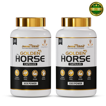 Golden Horse Capsules | Ayurvedic Herbal Vitality Supplement for Men | Support Natural Energy, Strength & Stamina