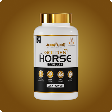 Golden Horse Capsules | Ayurvedic Herbal Vitality Supplement for Men | Support Natural Energy, Strength & Stamina
