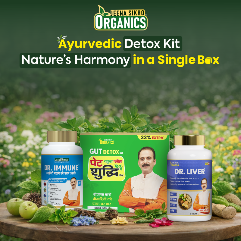 Ayurvedic Gut Detox Kit, Liver Care & Immunity Combo  | Pet Yakrit Pleeha Shuddhi Kit + Dr. Liver + Dr. Immune |  With Amla, Giloy & Tulsi | For Digestion, Liver Balance & Daily Immunity