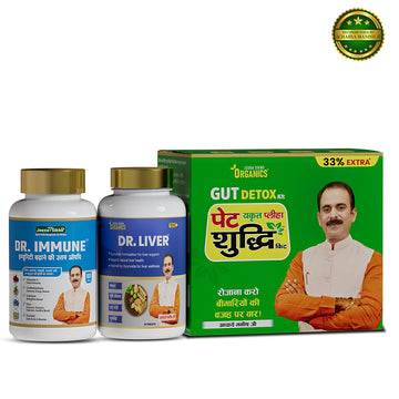 Ayurvedic Gut Detox Kit, Liver Care & Immunity Combo  | Pet Yakrit Pleeha Shuddhi Kit + Dr. Liver + Dr. Immune |  With Amla, Giloy & Tulsi | For Digestion, Liver Balance & Daily Immunity