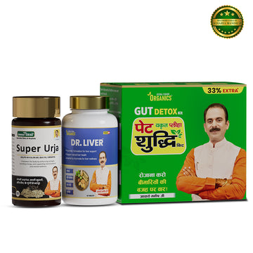Ayurvedic Detox Kit with Super Urja Tablets | Pet Yakrit Pleeha & Dr. Liver Combo | Liver Cleanse & Gut Detox | With Ashwagandha, Shankhpushpi & Giloy | For Energy, Stamina & Daily Wellness