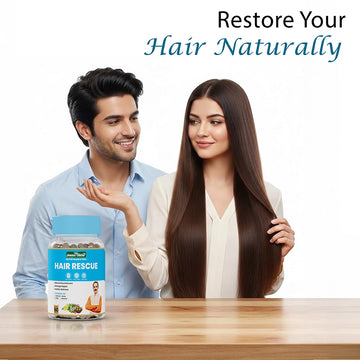 Hair Rescue Capsules | Ayurvedic Support for Hair Fall, Dandruff, Scalp Health & Premature Graying