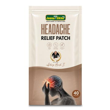 Headache Relief Patch | Natural Herbal Patch with Gandhpura Oil, Menthol, Camphor & Clove Oil | Helps Soothe Headache Discomfort | 40 Patches