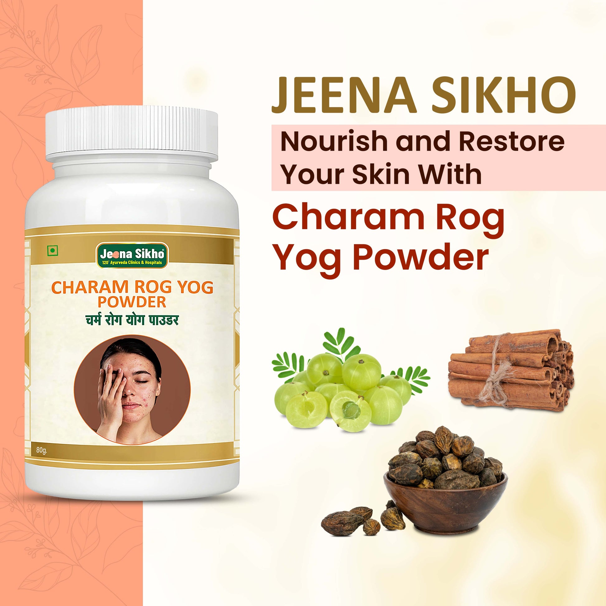 Herbal powder for skin hydration