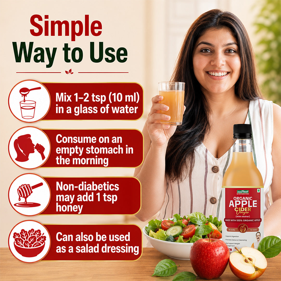 How To Use Apple Cider Vinegar banner showing Simple Way to Use with organic apple cider and ACV benefits