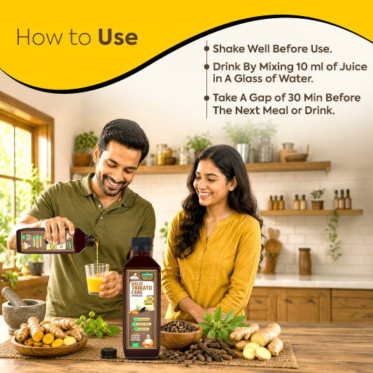 Lungs care with 10ml juice mix and usage steps