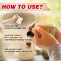 Heart Care tea with sachet preparation steps