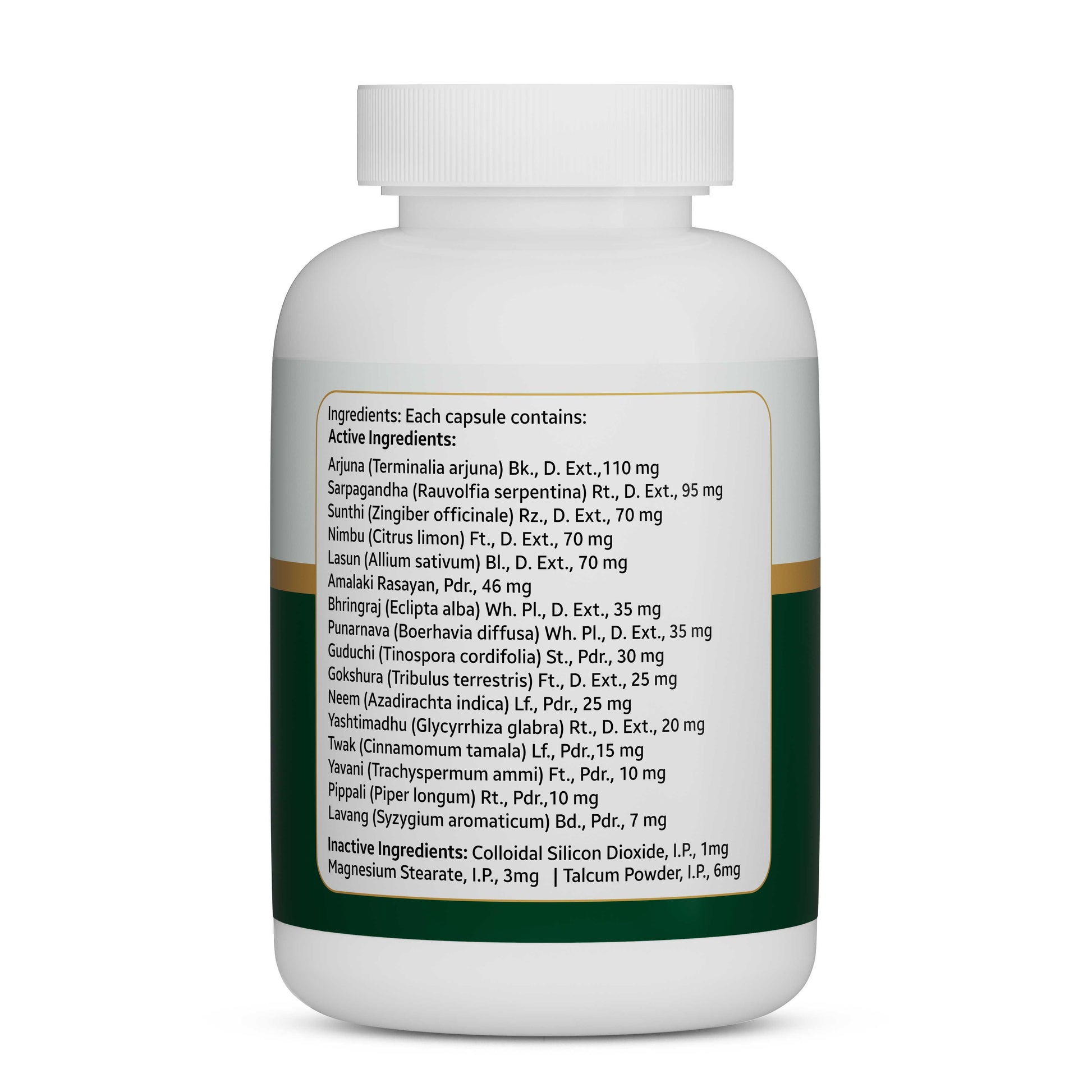Heart Care capsules with herbal composition details
