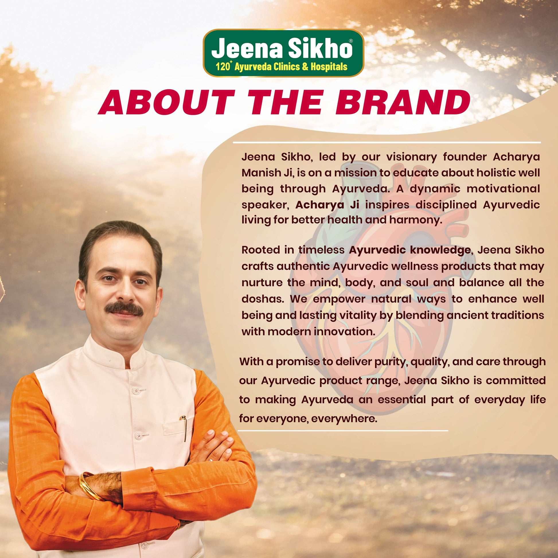 Heart Care brand with holistic Ayurveda values